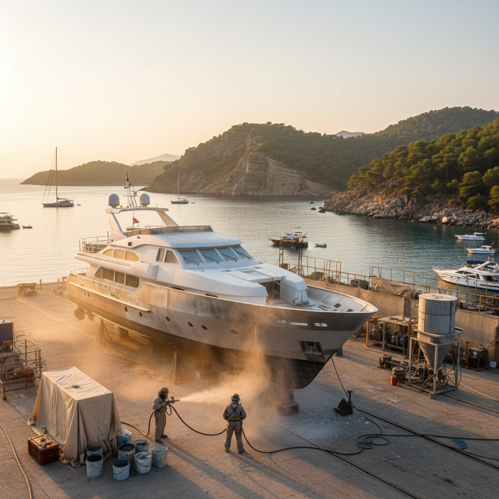 Göcek Yat Bakımında Kumlama Sonrası Koruyucu Kaplama Seçenekleri - Yuzey Hazirlama | Fethiye Kumlama